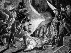 Вследствие заговора убит русский император Павел I