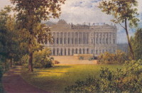 Михайловский сад. Акварель В.С. Садовникова (после 1848)