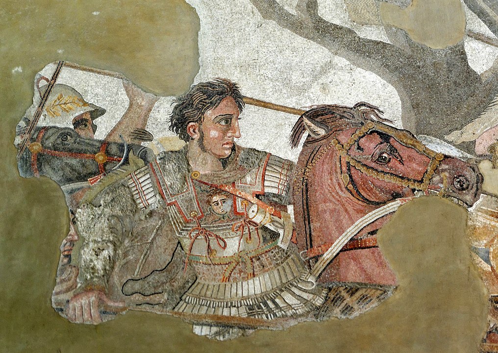 Александр Македонский на фрагменте древнеримской мозаики из Помпей
