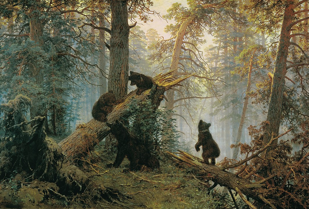 И. И. Шишкин, К. А. Савицкий Утро в сосновом лесу. 1889
