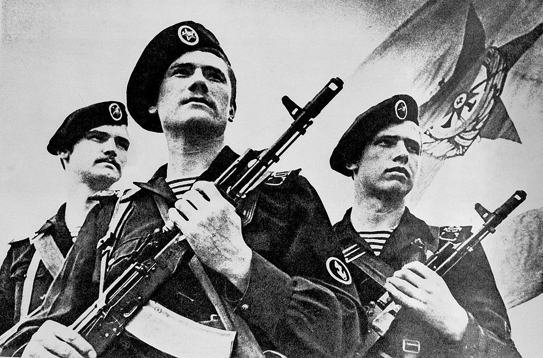 Морские пехотинцы Северного флота ВС Союза ССР, 1985 год.