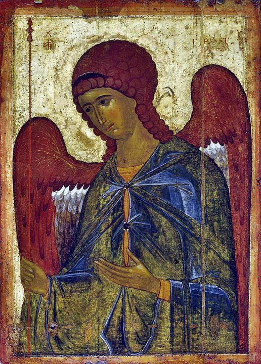Архангел Гавриил, византийская икона, Третьяковская галерея