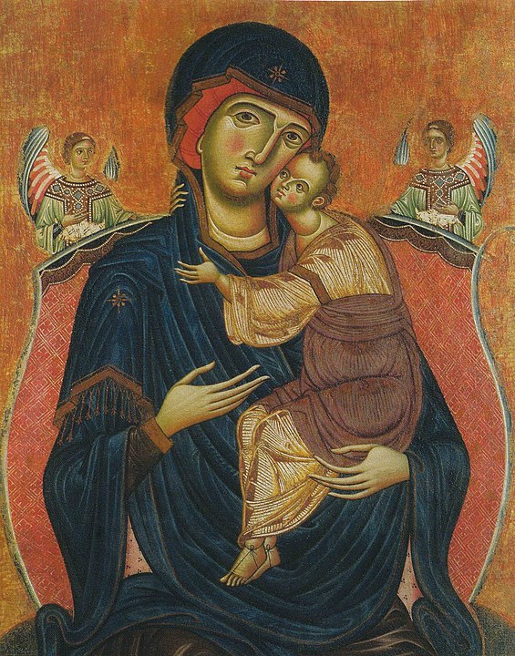 Дева Мария с Младенцем и ангелами