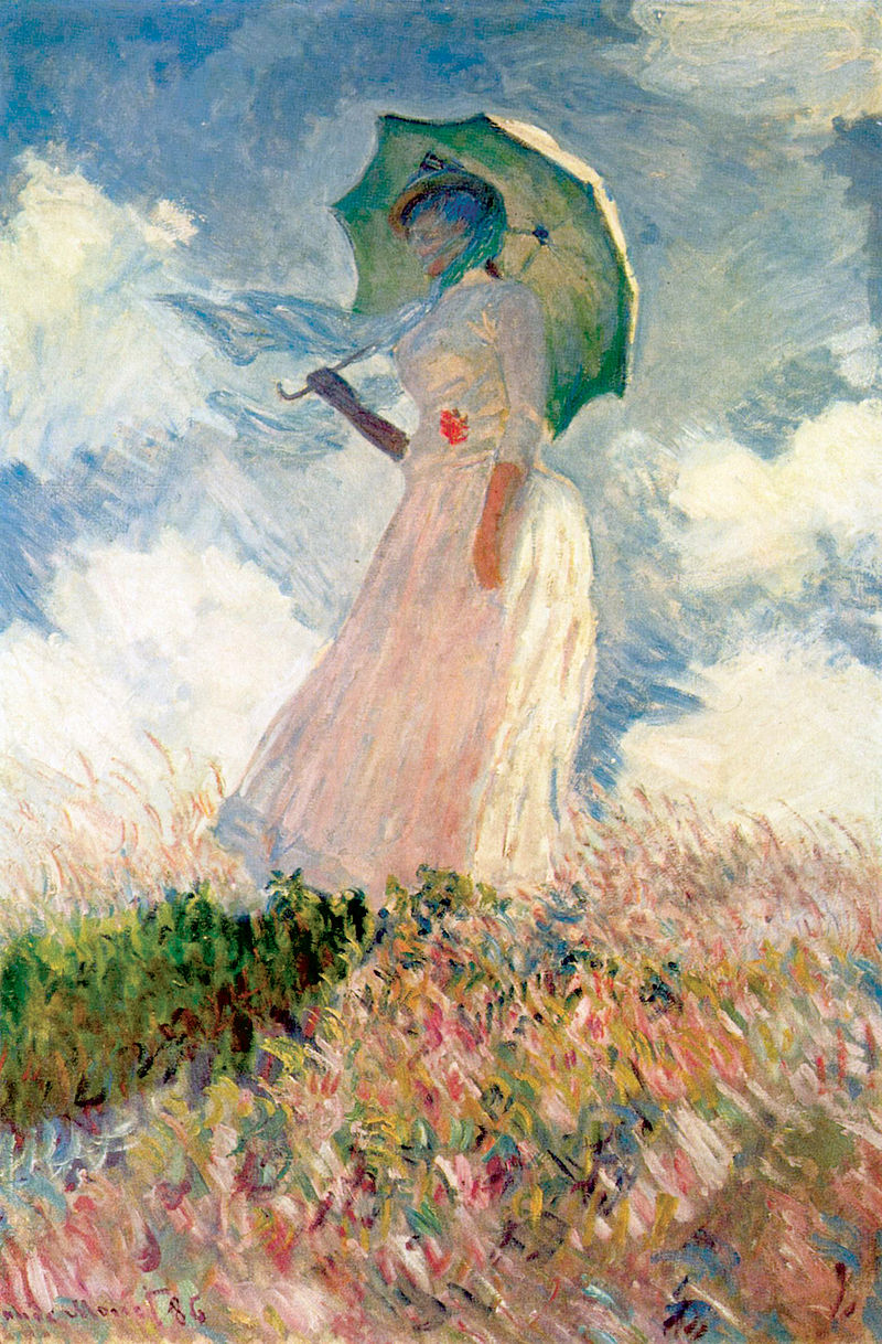 Дама с зонтиком, повёрнутая влево (1886).