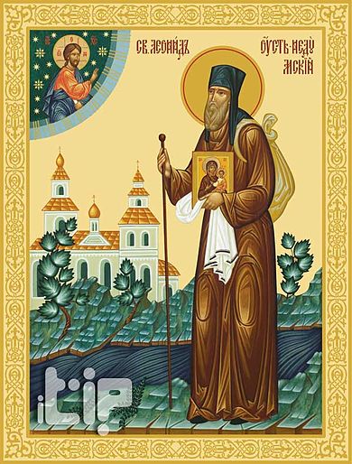 Икона преподобного Леонида Устьнедумского, написанная по заказу Яранской епархии