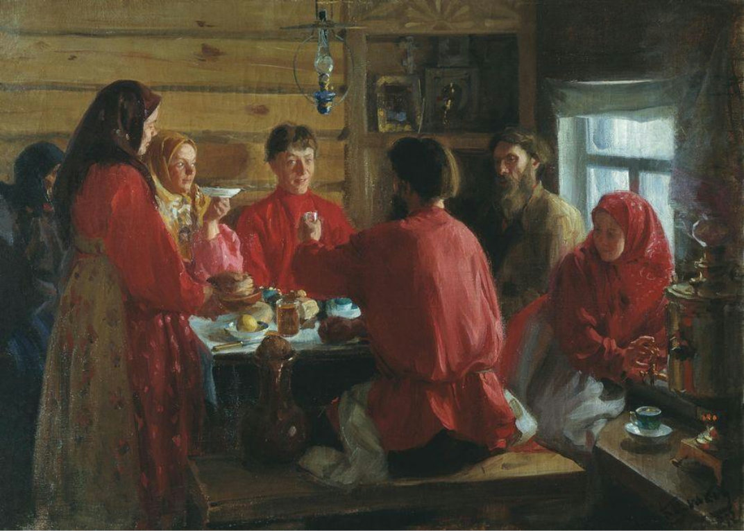 И. С. Куликов, "В крестьянской избе", 1902 г.