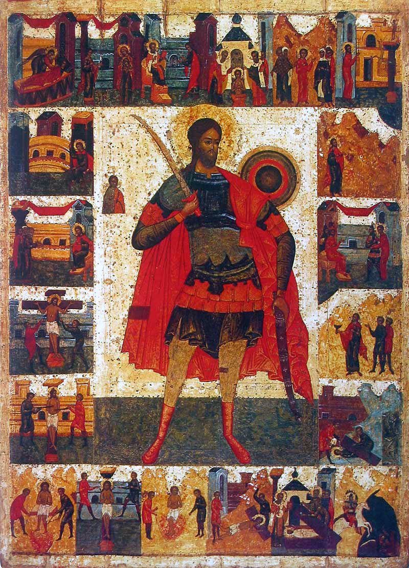 Никита Готский. Икона XVI века из церкви Никиты Мученика в Ярославле