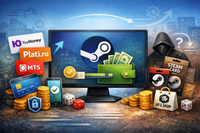 Как пополнить Steam в 2026 году: доступные способы и что учитывать