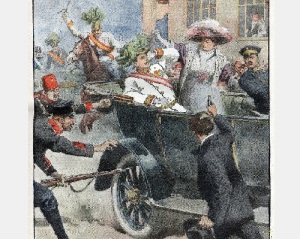 Совершено покушение на австрийского эрцгерцога Франца Фердинанда, ставшее поводом для начала Первой мировой войны