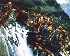 Начался знаменитый переход через Альпы армии фельдмаршала Суворова