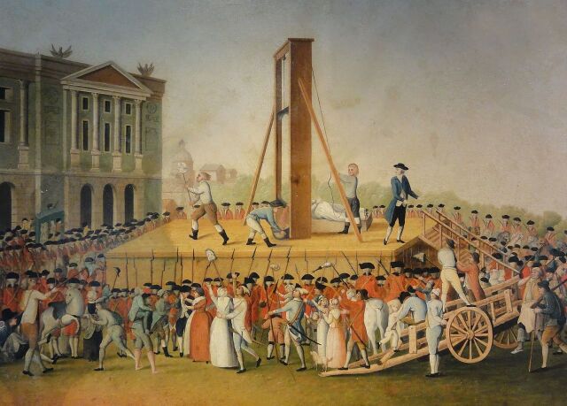 Во Франции введена казнь при помощи гильотины