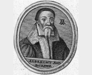 Альбрехт Альтдорфер (Автопортрет, гравюра 16 века, Regensburger Porträtgalerie, digital.bib-bvb.de, )