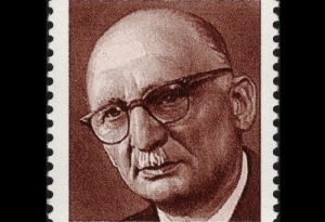 Портрет Рудольфа Абеля на почтовой марке СССР, 1990, 