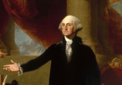 Джордж Вашингтон (Портрет Лэнсдауна работы Гилберта Стюарта, 1796, Национальная портретная галерея, США, )