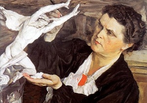 Вера Мухина (Портрет работы М.В. Нестерова, 1940, Третьяковская галерея, Москва, )