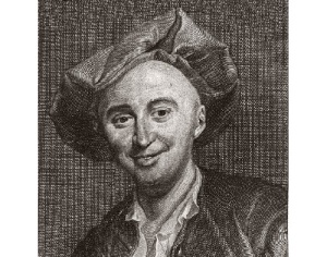 Жюльен Офре де Ламетри (Портрет работы Ашиля Увре по мотивам картины Шмидта 1750 года, bpun.unine.ch, )