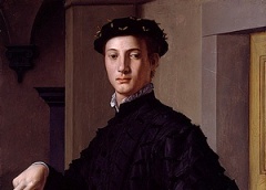 Портрет молодого человека работы Аньоло Бронзино (1535-1540, Метрополитен-музей, Нью-Йорк, )
