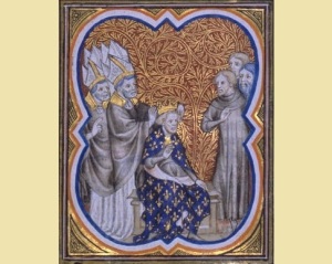 Коронация Людовика VI Толстого (Миниатюра из «Больших французских хроник», 14 век, www.bnf.fr, )